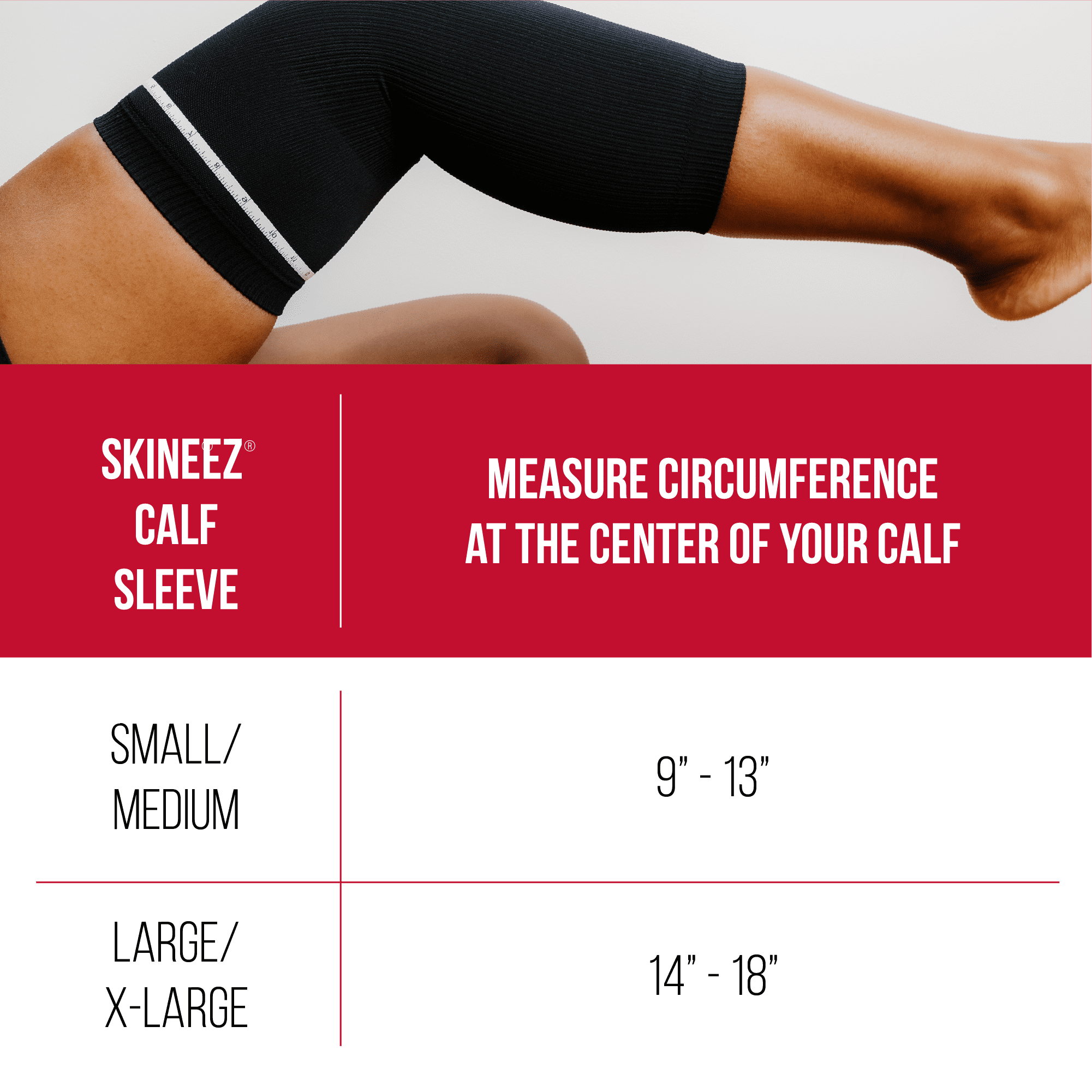 Skineez Hydrating Moderate Compression Knee Sleeve, Size S/M, Black