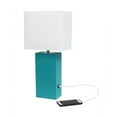 thumbnail image 2 of Elegant Designs Modern Leather Table Lamp with USB and White Fabric Shade, 2 of 7