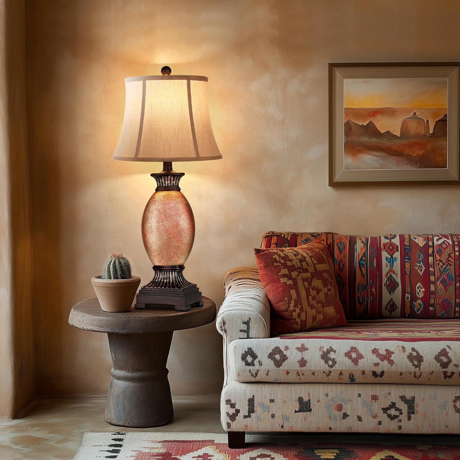 Resin Table Lamp Set of 2