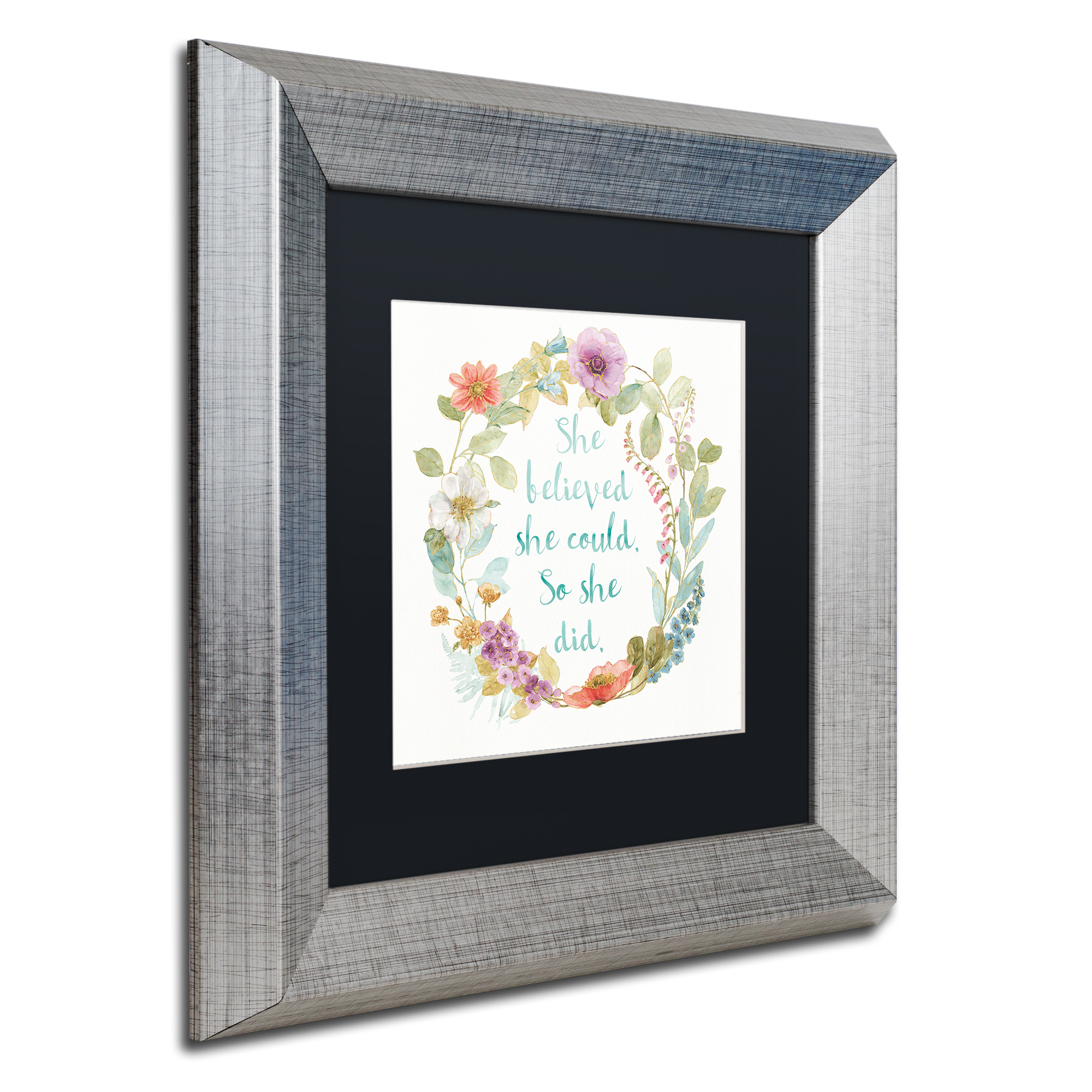 Lisa Audit 'Rainbow Seeds Wreath I' Matted Framed Art