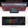 thumbnail image 2 of Gaming Mouse Pad, Topographic Contour Mouse Pad 31.5x11.8inch Large Extended Computer Mouse Mat Keyboard Full Desk Mousepad for Gaming, Office, Home, 2 of 6
