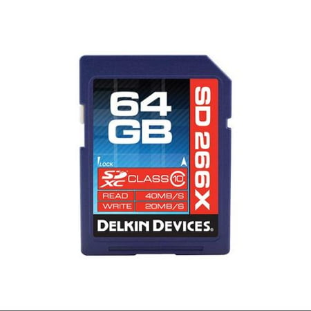 Delkin Devices Secure Digital Card - Delkin Devices 64GB Secure Digital High Capacity 266x (SDXC) Class 10 Memory Card
