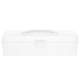 thumbnail image 1 of Caja de almacenamiento de plástico con tapa y asa, organizador multiusos para suministros para manualidades, Kit de costura, caja organizadora de herramientas portátil, 1 of 8