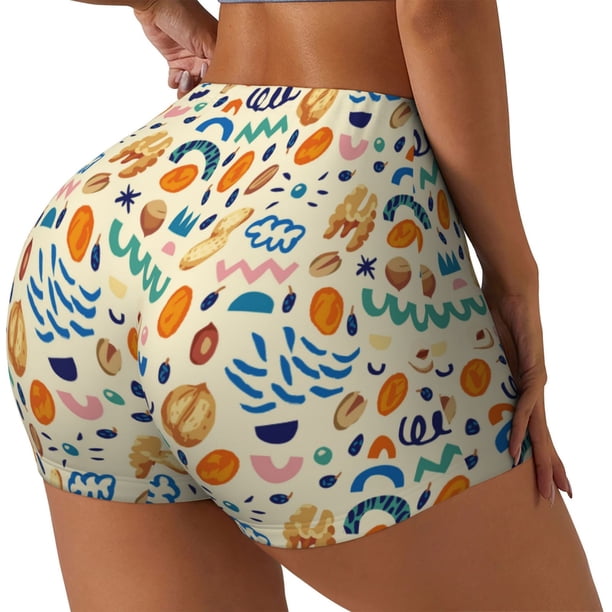 Fotbe Peanuts 8 Shorts Sin Costuras – Shorts Deportivos de Cintura Alta para Mujer, Elásticos para Gimnasio, Yoga, Running o Ciclismo-Medium