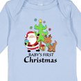 thumbnail image 4 of Inktastic Baby's 1st Christmas with Santa Reindeer and Tree Boys or Girls Long Sleeve Baby Bodysuit, 4 of 5
