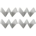 thumbnail image 1 of 4Pcs Taco Holders Stainless Steel Taco Stand Rack Tray 2 Grid Tortilla Roll Plates Taco Shell Holder Mexican Pancake Holder with Handle for Baking Tool Silver, 1 of 8