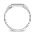 thumbnail image 2 of Diamond2Deal 14K White Gold 8.0x10.5mm Closed Back Signet Ring for Men Size 8, 2 of 8