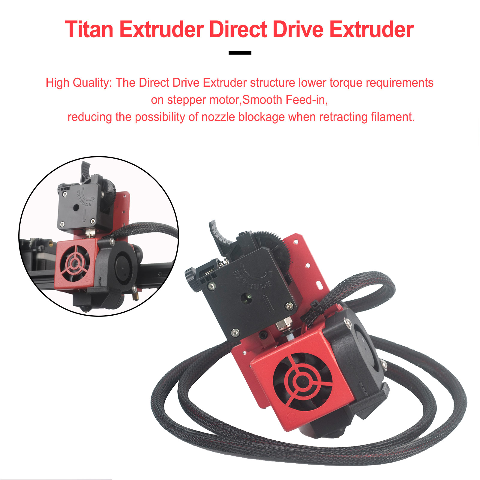Bailey Direct Drive Extruder 1.75mm ShortRange Hotend Fit for ENDER3