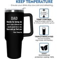 thumbnail image 3 of Fathers Day Gift For Dad - Birthday Gifts For Dad From Daughter, Son, Kids - Husband Gifts - Unique Birthday Present Ideas For Father, Husband, New Dad, Bonus Dad From Daughter, Son - 40 Oz Tumbler, 3 of 5