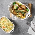 thumbnail image 4 of ZZkhGO Rectangular Double Handled Baking Pan, 10 Inch White Ceramic Casserole Dish for Gratin Cheese Rice, High-Temp Resistant Ceramic Bakeware for Home Kitchen, 4 of 7