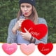 thumbnail image 1 of Decoración de Almohada con Escena de San Valentín, Linda Almohada En Forma de Corazón para Niña., 1 of 7