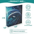 thumbnail image 5 of Dolphins Cave Sea 3 Ring Binders 1.5 inch Hardcover File Folders with Interior Pockets A4 Size Organizer for School Office Hospital, 5 of 8