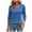 Blue, variant on COMVALUE 3/4 Length Sleeve Womens Tops Dressy Casual Blouses for Women 2026 Trendy V Neck T Shirts Summer Clothes Grey for Size XXL