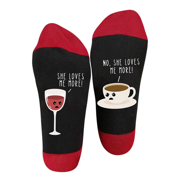 CYSFASHION Christmas Day Compression Socks for Women Xmas 9" Classic Stocking Fireplace Family Holiday Thigh High Stockings Black