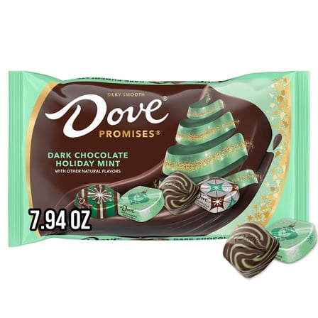 Dove Promises Dark Chocolate Holiday Mint Christmas Candy - 7.94 oz Bag
