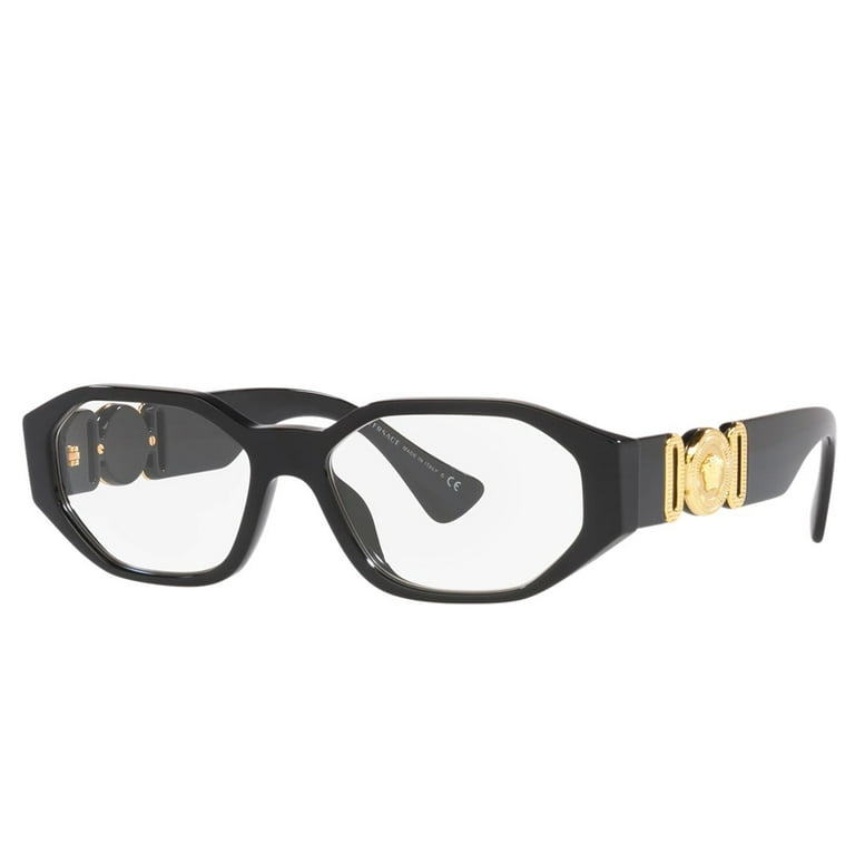 Versace Men's Eyeglasses with Demo Lenses & Irregular Versace Men's Eyeglasses with Demo Lenses & Irregular