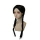 thumbnail image 3 of Peluca ajustable larga, negra y lisa para disfraz de Halloween. Peluca para niña, ideal para fiestas de cosplay., 3 of 6