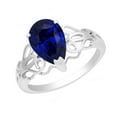 thumbnail image 2 of &nbsp;Sterling Silver with Blue Sapphire Pear Shape Ring, 2 of 3