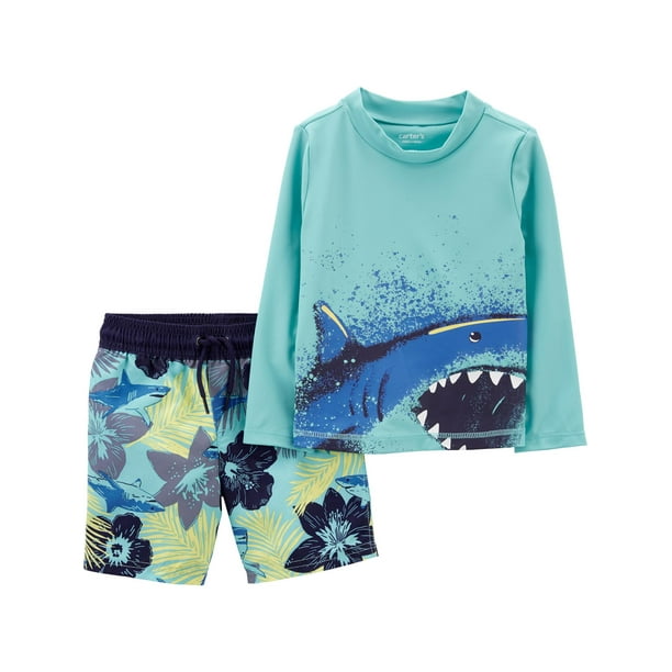 Carter's Child of Mine Toddler Boy Rashguard Swim Set, 2Piece, Sizes