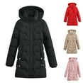 thumbnail image 4 of Yangnuo Womens Trendy Casual Warm Hooded Puffer Jackets 2025 Clearance Women's Fashion Loose Long Sleeve -Padded Jacket Long Frock Coat, 4 of 4