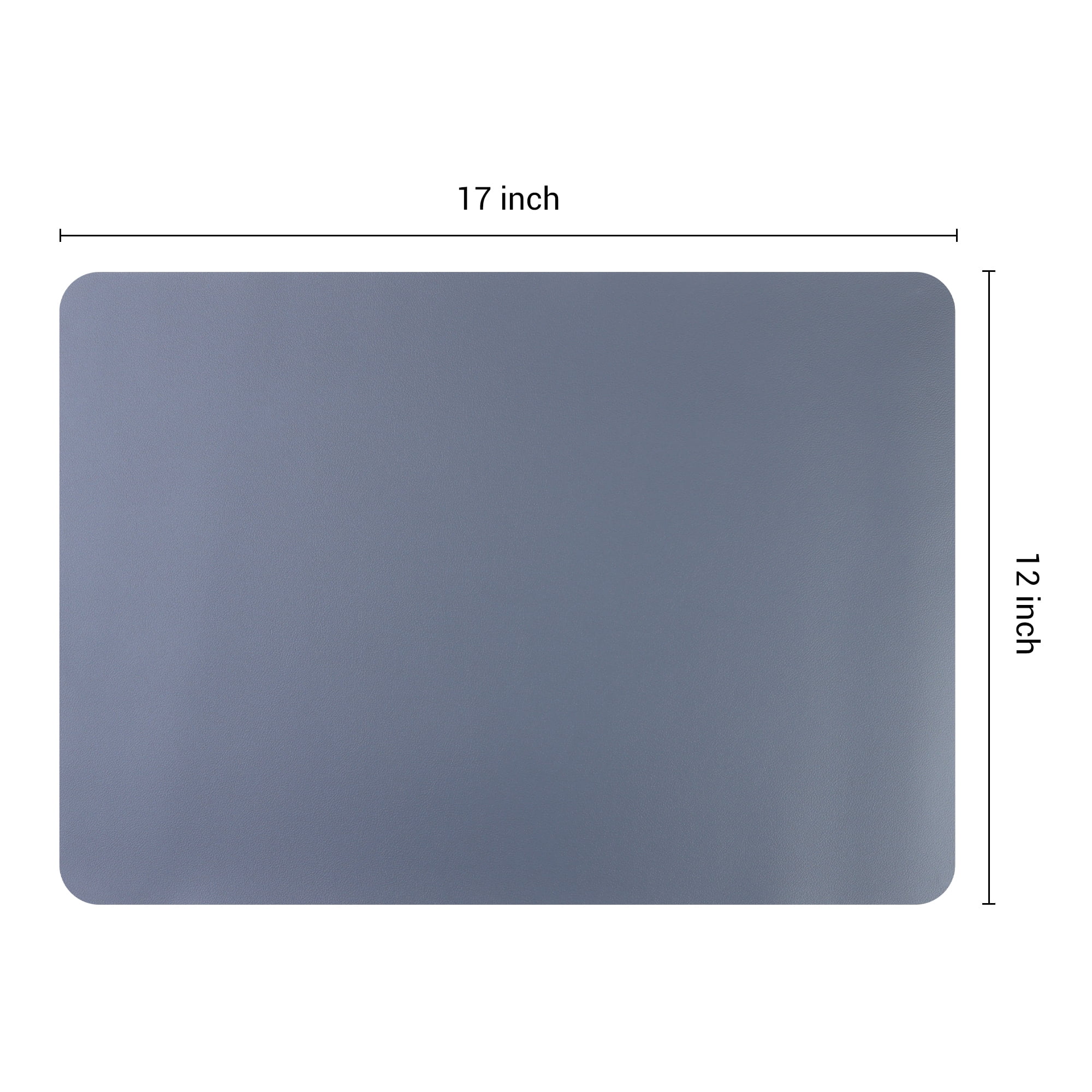 Unique Bargains 6 Pack Faux Leather Placemats for Kitchen Dining Table Decor Dark Gray