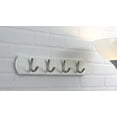 thumbnail image 4 of Richelieu BP21530140 21" Wide 5 Hook Wooden Coat Rack - White, 4 of 4
