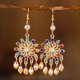 thumbnail image 1 of Pendientes para mujer, regalos para mujer, pendientes de moda de estilo étnico para mujer, pendientes únicos, pendientes festivos, joyería decorativa, anillo de aleación., 1 of 3