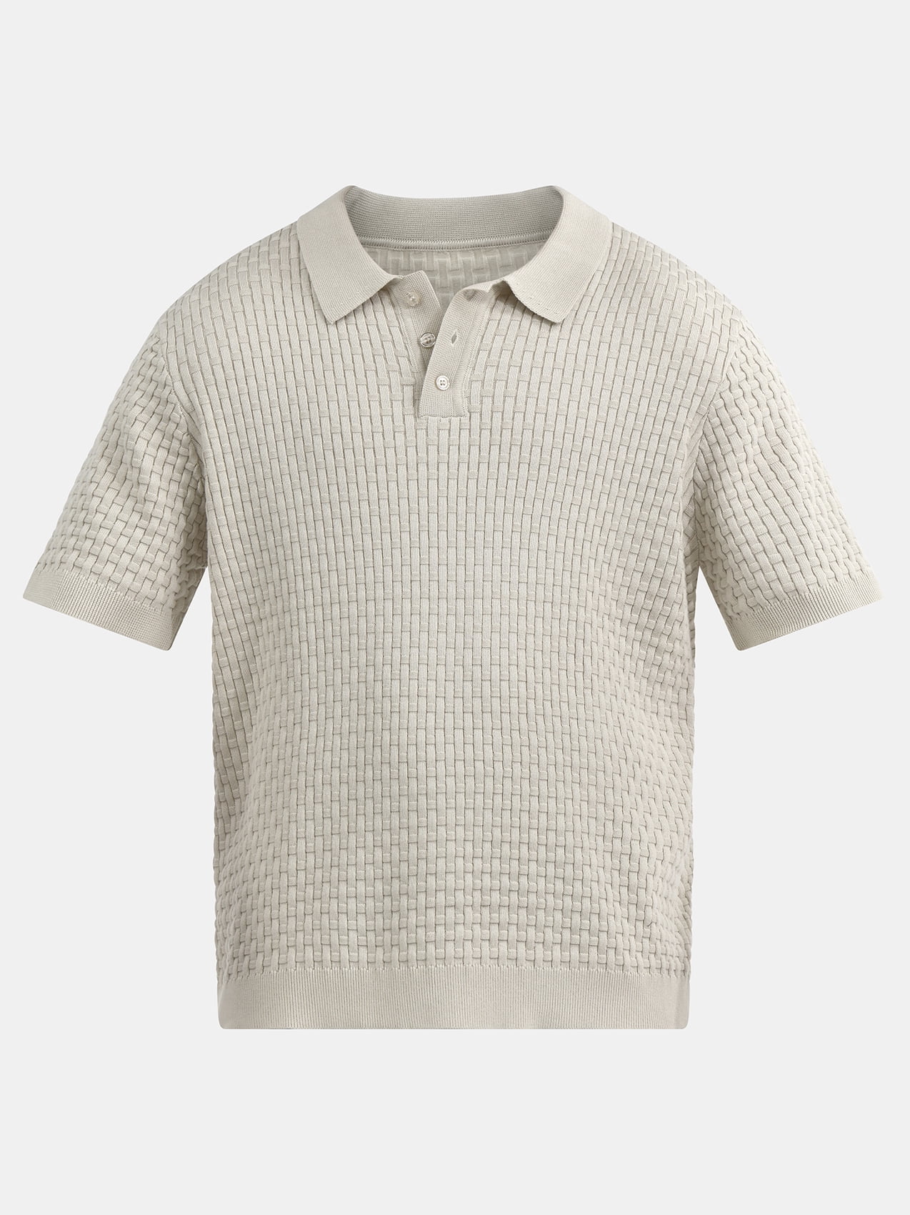 No Boundaries Basket Stich Polo Sweater, Men's and Big Men's