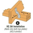 thumbnail image 3 of 150 Pack Simpson Strong Tie H2.5A Hurricane Tie New Style, 3 of 4