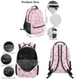 thumbnail image 3 of Jeiento Pink Bow Backpack Set of 5 Fashion 17 Inch Adjustable Padded Straps Backpack with Lunch Box Pencil Pouch for 9-12 Years Old Kids Middle School School Supply Set, 3 of 7