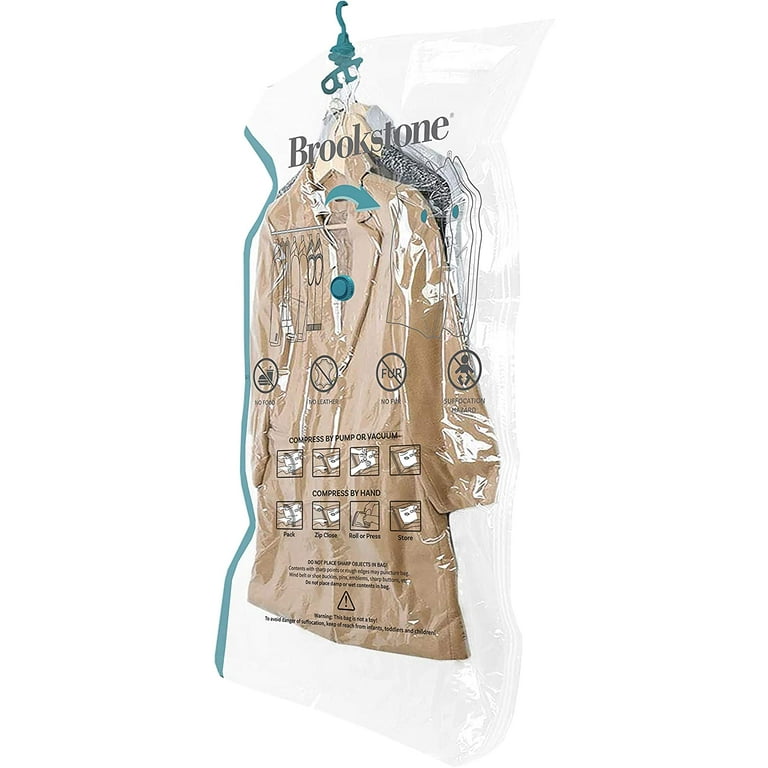 Vacuum Seal Compressed Space Saving Clothes Hanging Storage Bag