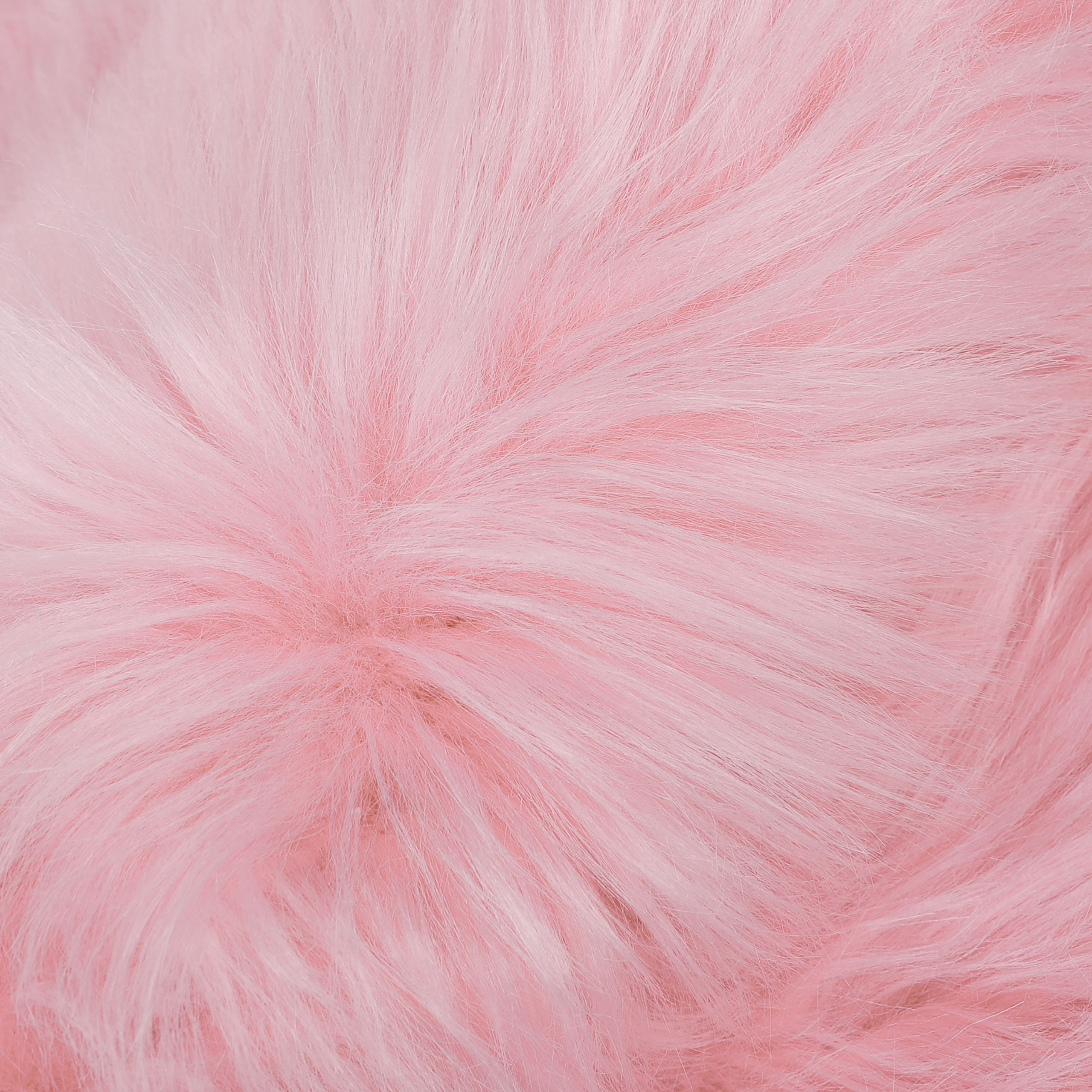 Unique Bargains Heart Shaped Faux Fur Shag Area Rug 2.3Ft x 3Ft Light Pink