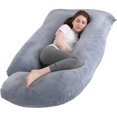 thumbnail image 3 of Almohada de Embarazo Almohada J para Embarazadas de 60 Pulgadas con Funda extra&iacute;ble Soporte Ergon&oacute;mico Almohada Embarazo Alivia Dolores para Mam&aacute;s Regalo Ideal D&i, 3 of 9
