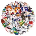 thumbnail image 1 of Paquete de pegatinas de béisbol, 50 unidades, impermeables para botellas de agua, 1 of 2
