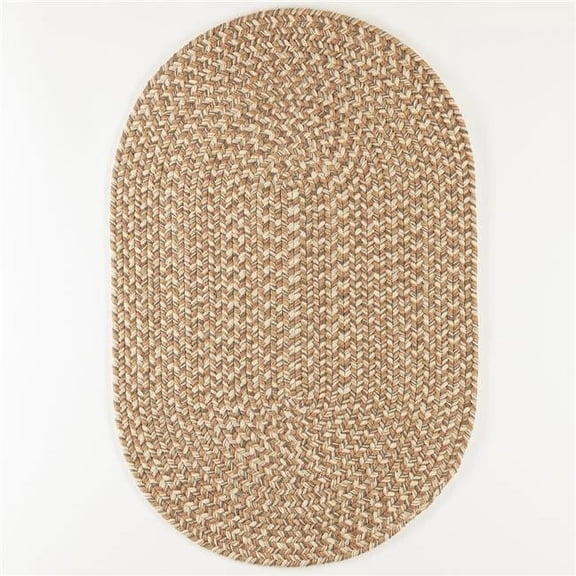 Rhody Rug CD56R096X132 8 x 11 ft. Camden Tweed Oval Rug, Natural