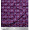 thumbnail image 1 of Soimoi Purple Georgette Viscose Fabric Arrow & Triangle Geometric Print Sewing Fabric Yard 42 Inch Wide, 1 of 3