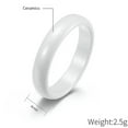 thumbnail image 3 of 4mm/6mm White/Black Ceramics Band Men Women's Wedding Engagement Ring Size 6-12, 3 of 9