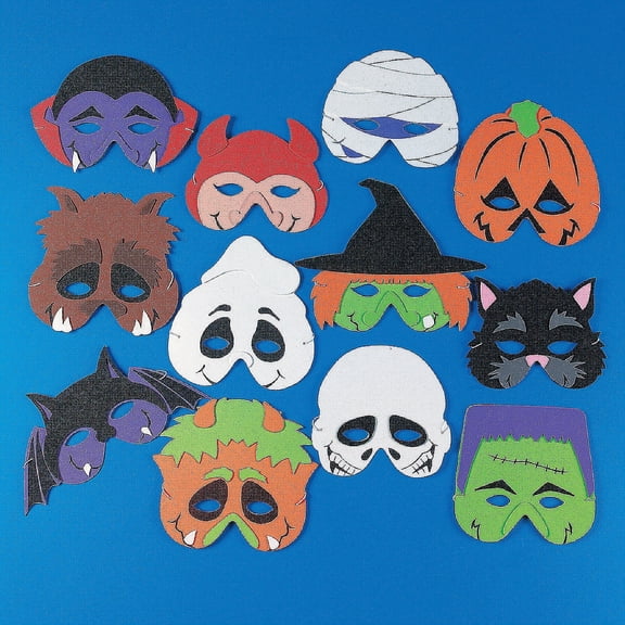 Foam Monster Masks - Party Wear - 12 Pieces