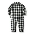 thumbnail image 6 of Toddler Kids Baby Boys Girls Plaids Printed Pajamas Winter Homewear Pants Sleepwear Set Toddlers Loungewear, 6 of 9