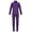 Purple, variant on Riismen Kids Girls Long Sleeves Athletic Unitard Ballroom Practice Full Body Jumpsuit Ballet Dance Purple M