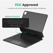 typecase Keyboard Case for iPad Air 13(M4/M3/M2, 2026/2025/2024), iPad Pro 12.9(3rd-6th Gen) - Wireless with Trackpad, Thin & Backlit, Slim Rugged Folio,Black