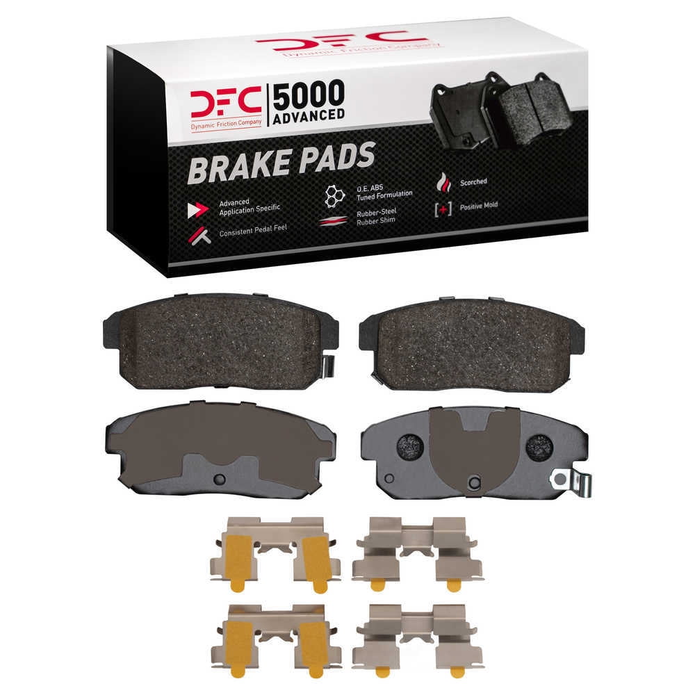 Dynamic Friction Company 1551-0900-01 DFC 5000 Advanced Brake Pads - Ceramic and Hardware Kit - OE