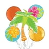Party City Tropical Tiki Balloon Bouquet, Party Supplies, 5 Count