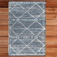thumbnail image 1 of Deerlux QI003934.XXS 2 x 3 ft. Hand Knotted Denim Textured Cotton Polyester Flatweave Kilim Rug, Blue - Size 2XS - Rectangle, 1 of 1