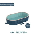 thumbnail image 2 of 2.8m oval free inflatable garden PVC swimming pool dark blue, 2 of 11