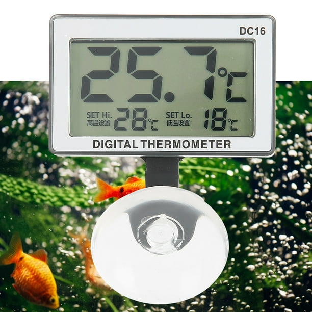 Thermometer,DC16 Suction Cup Aquarium Aquarium Thermometer Suction Cup