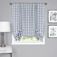 thumbnail image 2 of Buffalo Grey Plaid Modern Window Curtain Panel : 42" x 63" Tie Up Shade - Single, 2 of 6