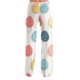 thumbnail image 3 of Easter Plus Size Pajamas for Women Elastic Waist Bunny Egg Print Loungewear Drawstring Festival Lounge Pants Wide Leg Cute Sleep with Pockets Pajama Pants, #458 Beige XXL, 3 of 6