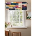 thumbnail image 3 of Kitchen Valances for Window, Retro Abstract Colorful Geometric Light Filtering Rod Pocket Valance Curtain, Artistic Block Seamless &nbsp;Short Curtains Window Topper for Bedroom Living Room 54x18in, 3 of 7