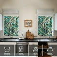thumbnail image 4 of Bright Hawaiian Floral Kitchen Curtains Set 27.5x36in Polyester Valance and Tiers, Tropical Leaves Window Curtains for Island Kitchen or Coastal Themed Small Windows, 4 of 6